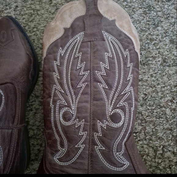 Coconuts by Matisse cimmaron brown and cream pointed Toe boots - Picture 3 of 11